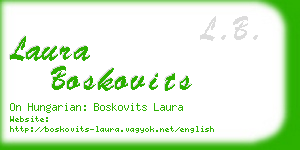 laura boskovits business card
